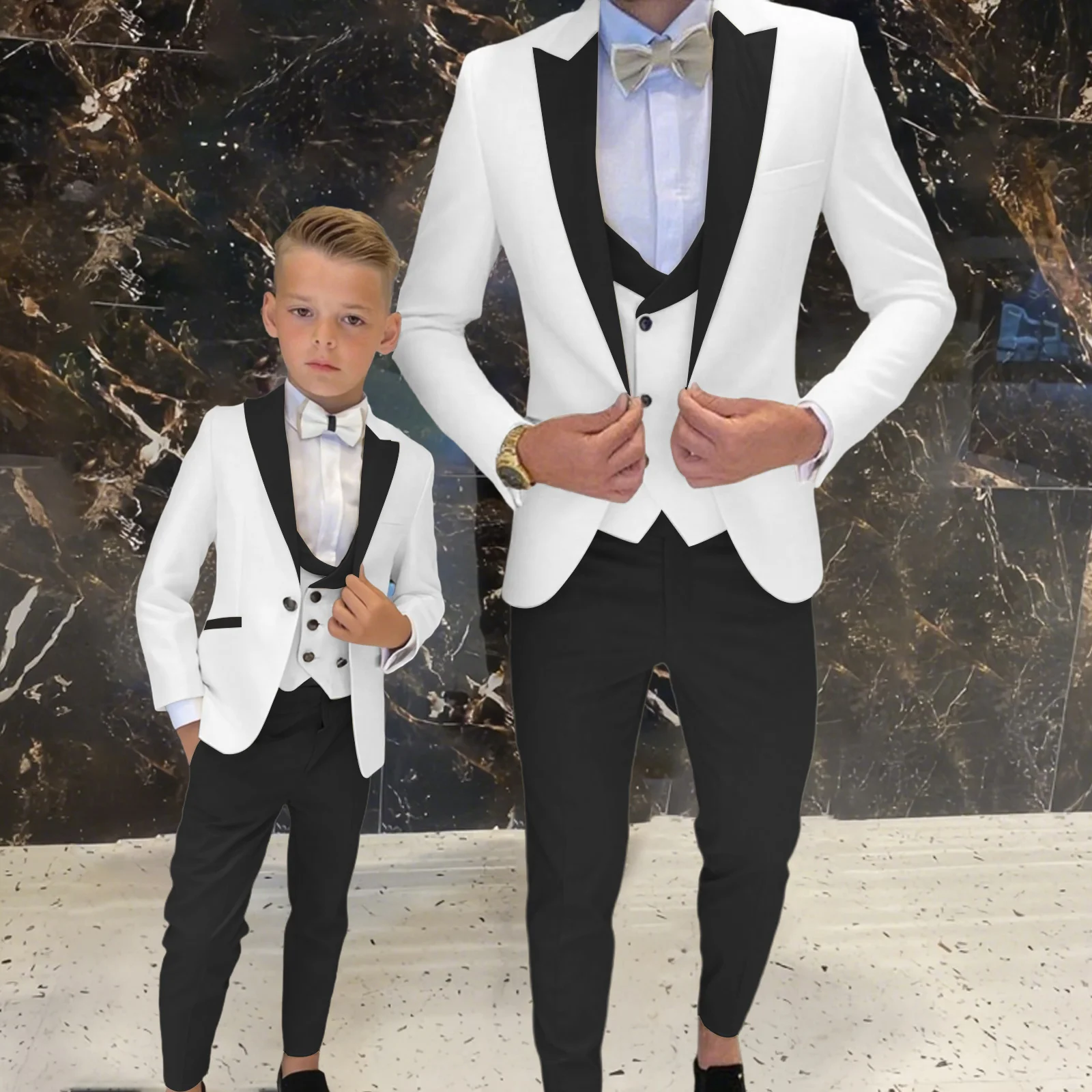 Wedding Suit for Men Slim Fit Peaked Lapel Solid Tuxedo Blazer and Pant and Double Breasted Vest Vestido De Novia Costume Homme
Wedding Suit for Men Slim Fit Peaked Lapel Solid Tuxedo Blazer and Pant and Double Breasted Vest Vestido De Novia Costume Homme