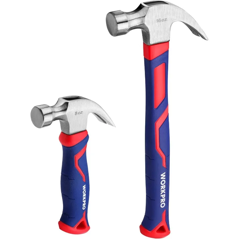 WORKPRO Набор молотков из 2 предметов, 8 унций Mini Stubby 16 унций из стекловолокна общего назначения, мягкая нескользящая ручка, термообработанная головка
WORKPRO Набор молотков из 2 предметов, 8 унций Mini Stubby 16 унций из стекловолокна общего назначения, мягкая нескользящая ручка, термообработанная головка