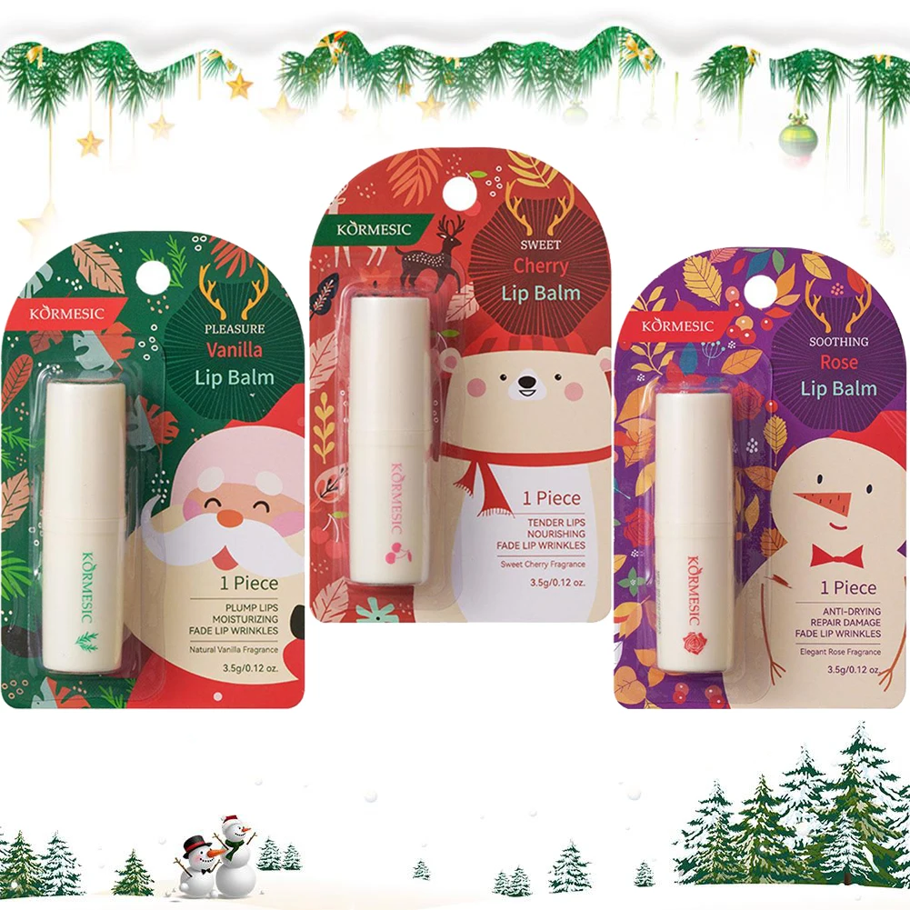 Holiday Lip Balm Smooth Moisturizing Lip Balms Christmas Gift Hydrating Tinted Lip Balm Care Christmas Lip Balms 3 Fruit Flavors
Holiday Lip Balm Smooth Moisturizing Lip Balms Christmas Gift Hydrating Tinted Lip Balm Care Christmas Lip Balms 3 Fruit Flavors