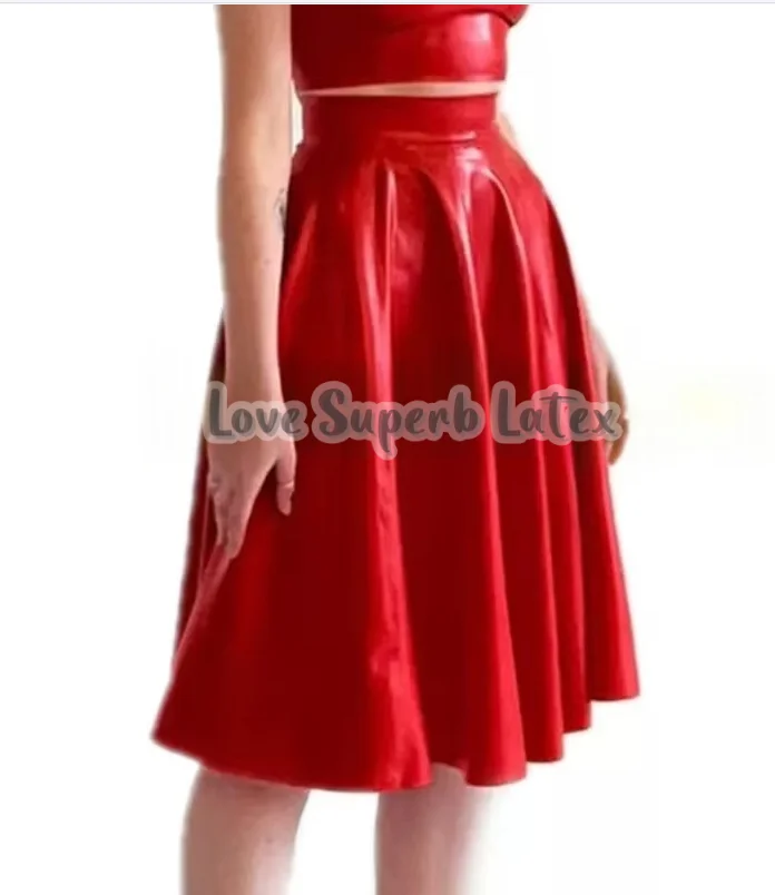 Handmade Natural Latex Gummi Mini Dress Classic Red Fetish Rubber Pleated Skirt Sexy Woman Skirt Long to Knees Halloween
Handmade Natural Latex Gummi Mini Dress Classic Red Fetish Rubber Pleated Skirt Sexy Woman Skirt Long to Knees Halloween