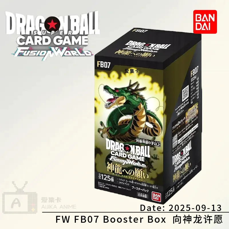 Оригинальный набор карт Bandai Dragon Ball TCG FB07 «Желание Божественного Дракона», коллекционная карточная игра, аниме-игрушка, подарок
Оригинальный набор карт Bandai Dragon Ball TCG FB07 «Желание Божественного Дракона», коллекционная карточная игра, аниме-игрушка, подарок