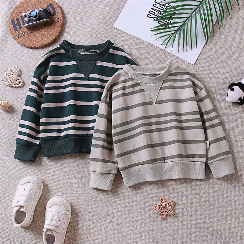 New Boys Striped Sweatshirts 2026 Children Spring Casual Tops Autumn Kids O-neck Trendy Student Pullover Toddler Sports Clothing
New Boys Striped Sweatshirts 2026 Children Spring Casual Tops Autumn Kids O-neck Trendy Student Pullover Toddler Sports Clothing