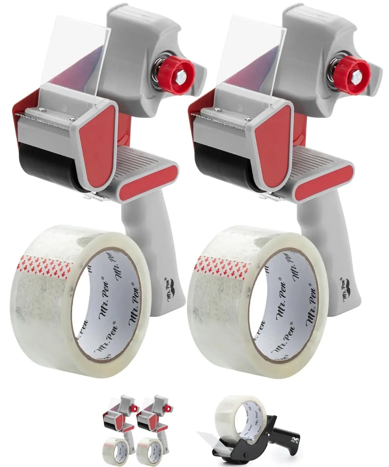 Heavy Duty Packing Tape Dispenser Gun 2 Inch, 2 Pack with 2 Clear Tape Rolls, Handheld Tape Gun for Moving, Shipping, Sealing
Heavy Duty Packing Tape Dispenser Gun 2 Inch, 2 Pack with 2 Clear Tape Rolls, Handheld Tape Gun for Moving, Shipping, Sealing
