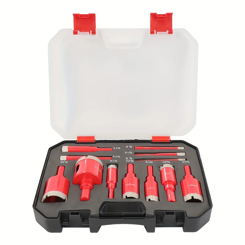 12pcs Drywall Tile Hole Cutter Set Hole Cutter Tool Kit Granite Marble Full-Body Porcelain Tile Ceramic Stone Drilling Tools
12pcs Drywall Tile Hole Cutter Set Hole Cutter Tool Kit Granite Marble Full-Body Porcelain Tile Ceramic Stone Drilling Tools