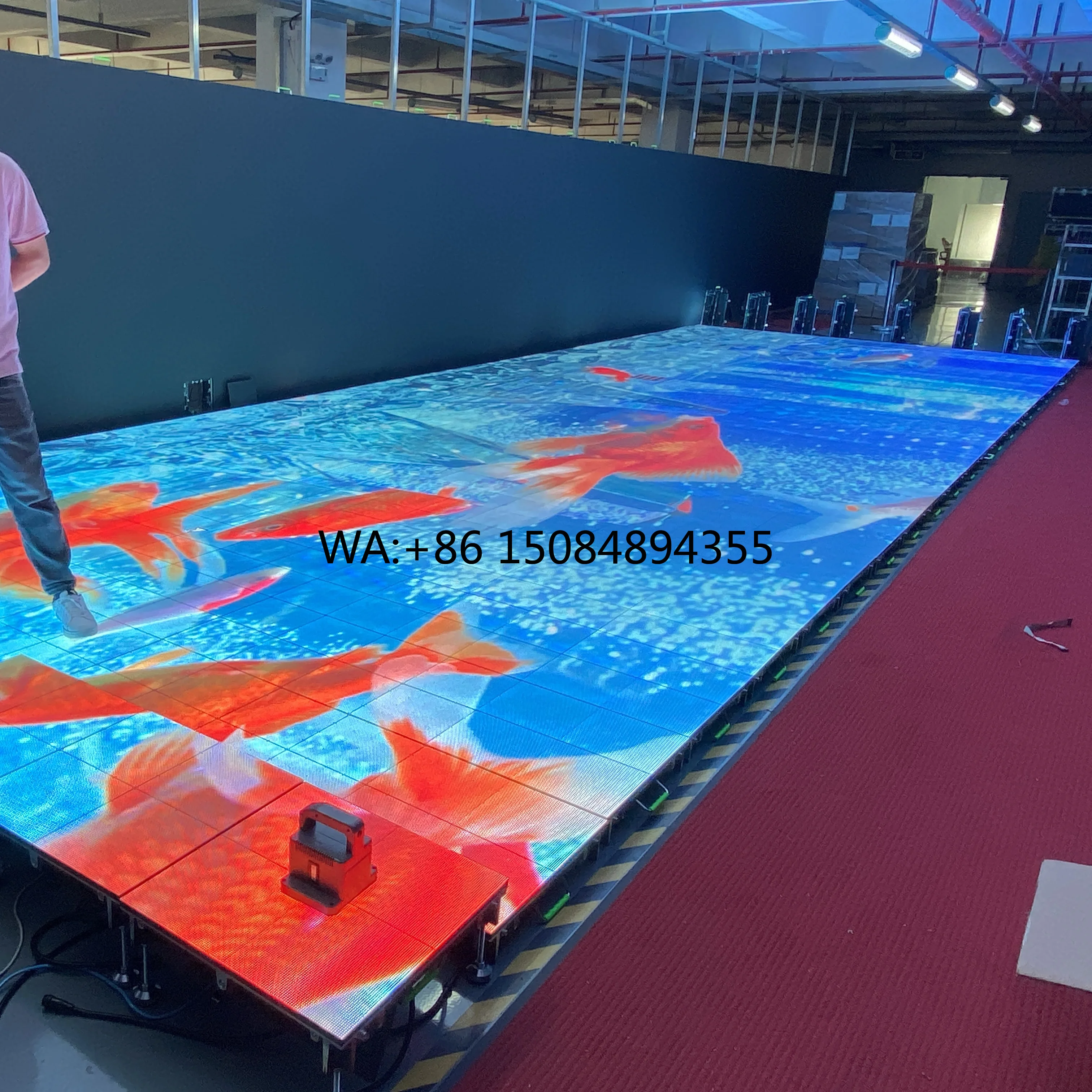 Full Color P3.91 Dance Floor LED Screen Outdoor Stage 500x1000mm Waterproof Sheet Metal Iron Panel LED Dance Floor Screen
Full Color P3.91 Dance Floor LED Screen Outdoor Stage 500x1000mm Waterproof Sheet Metal Iron Panel LED Dance Floor Screen