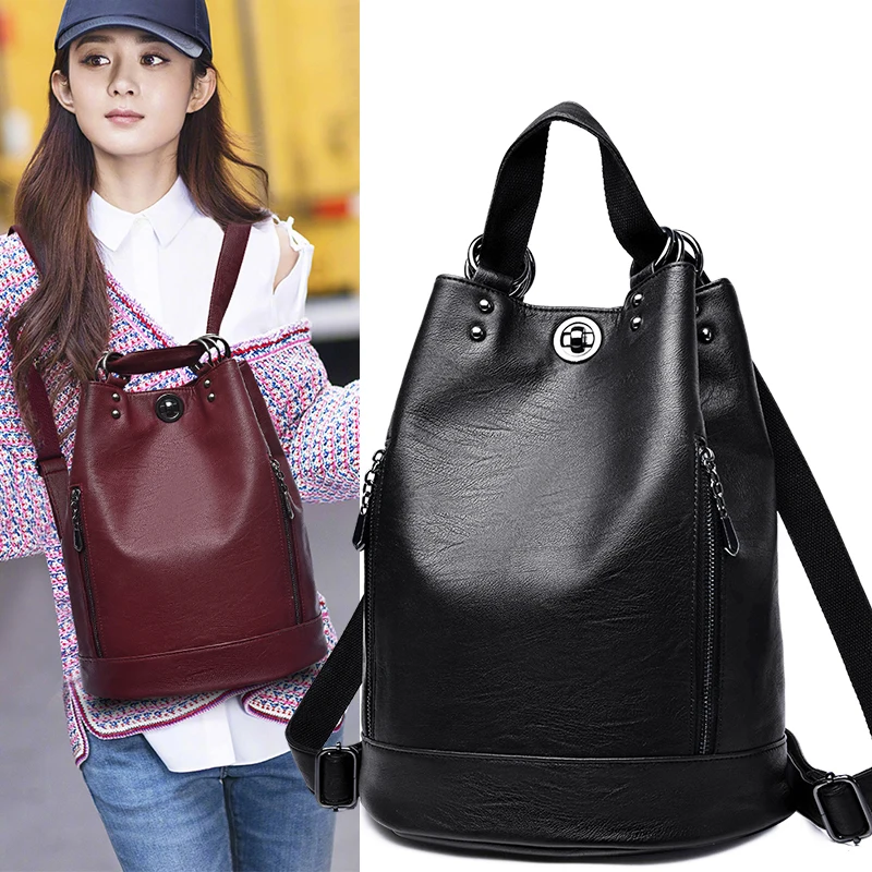 New Korean fashion bucket bag multi-purpose shoulder bag soft leather texture slanting crossbody shoulder bag large capacity bag
New Korean fashion bucket bag multi-purpose shoulder bag soft leather texture slanting crossbody shoulder bag large capacity bag