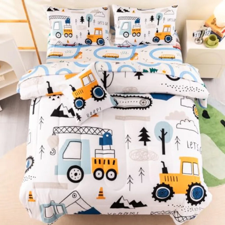 6 Pcs Twin Truck Bedding Set for Boys Construction Excavator Twin Boys Bedding Sets Truck Comforter Sets with Sheets
6 Pcs Twin Truck Bedding Set for Boys Construction Excavator Twin Boys Bedding Sets Truck Comforter Sets with Sheets