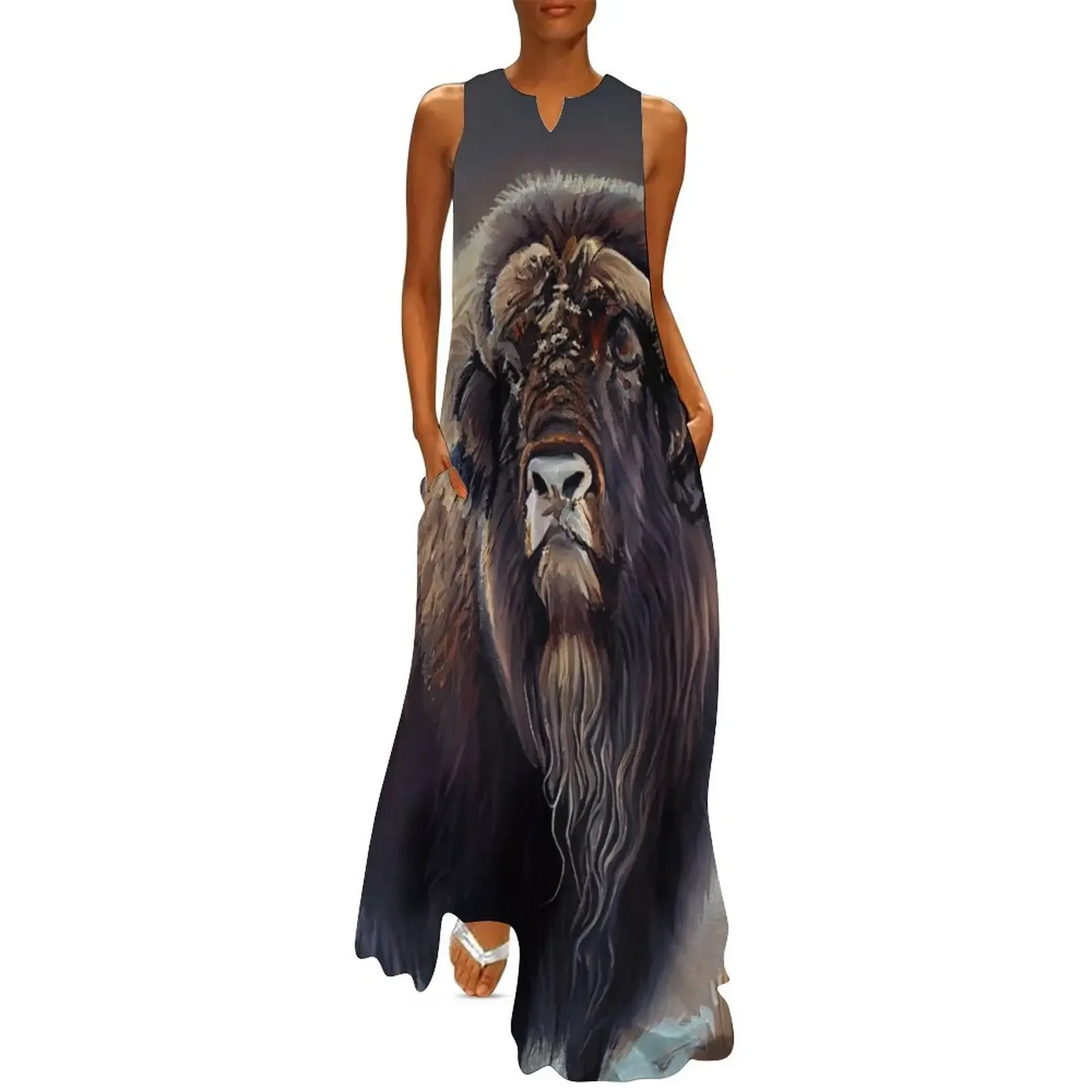 Arctic Muskox - Oil Paint Long Dress long sleeve dresses dress party evening elegant luxury celebrity Dress
Arctic Muskox - Oil Paint Long Dress long sleeve dresses dress party evening elegant luxury celebrity Dress