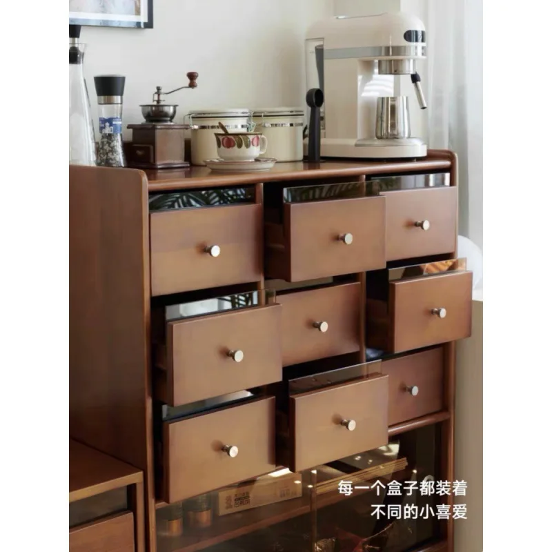 Nordic solid wood storage cabinet, small apartment medieval dining side cabinet, Japanese living room chest, bedroom retro
Nordic solid wood storage cabinet, small apartment medieval dining side cabinet, Japanese living room chest, bedroom retro