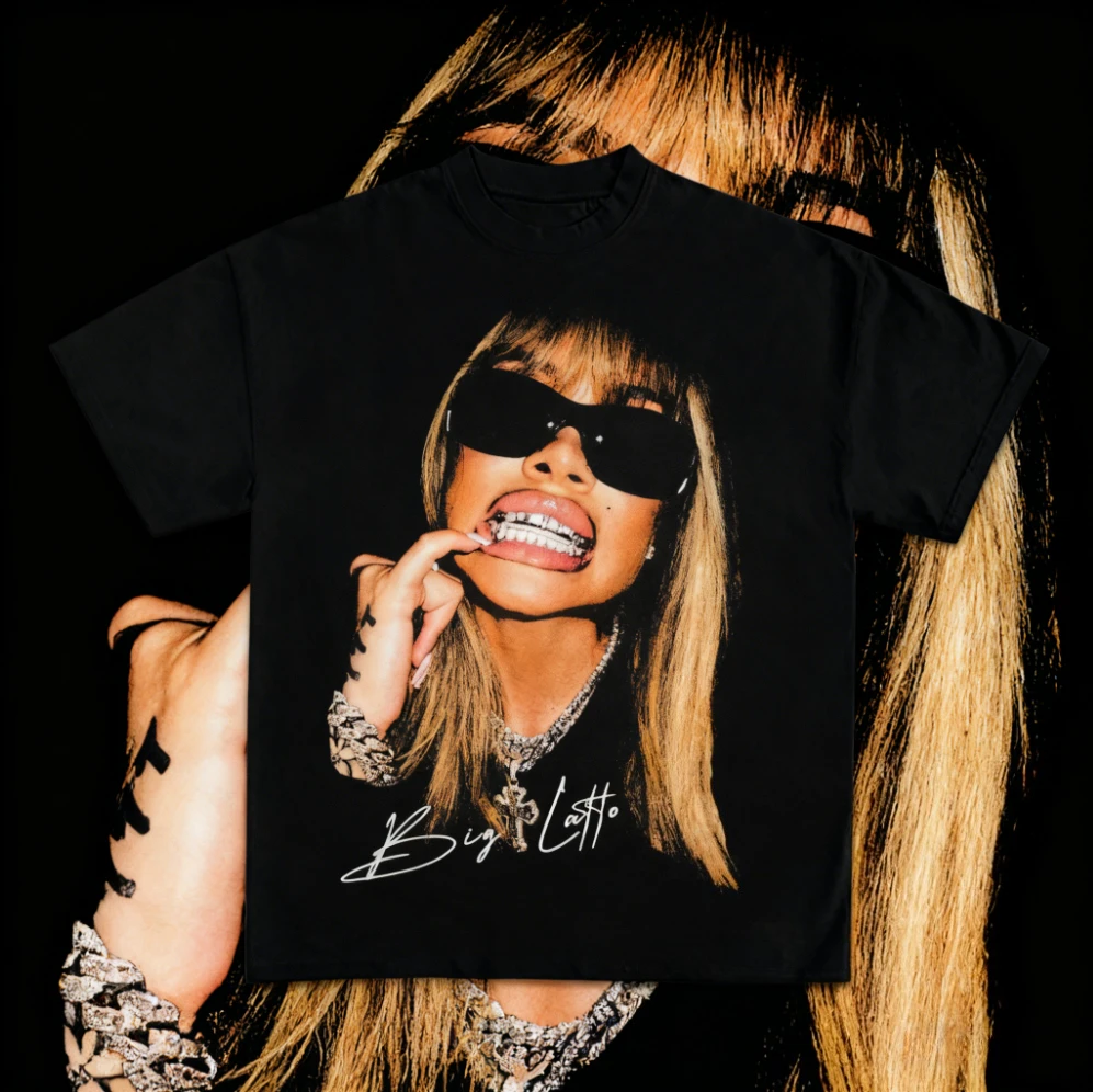 2025-26 Summer Latto 100% Cotton Printed T-shirt Short Sleeve Shirt Unisex Men Women Black Crew Neck Casual Breathable Casual
2025-26 Summer Latto 100% Cotton Printed T-shirt Short Sleeve Shirt Unisex Men Women Black Crew Neck Casual Breathable Casual