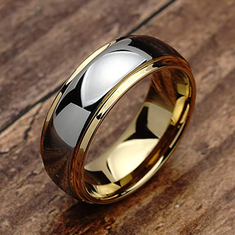 6mm Tungsten Carbide Wedding Band for Men Women Engagement Ring Lover's Jewelry Golden Steped Dome Polishing
6mm Tungsten Carbide Wedding Band for Men Women Engagement Ring Lover's Jewelry Golden Steped Dome Polishing