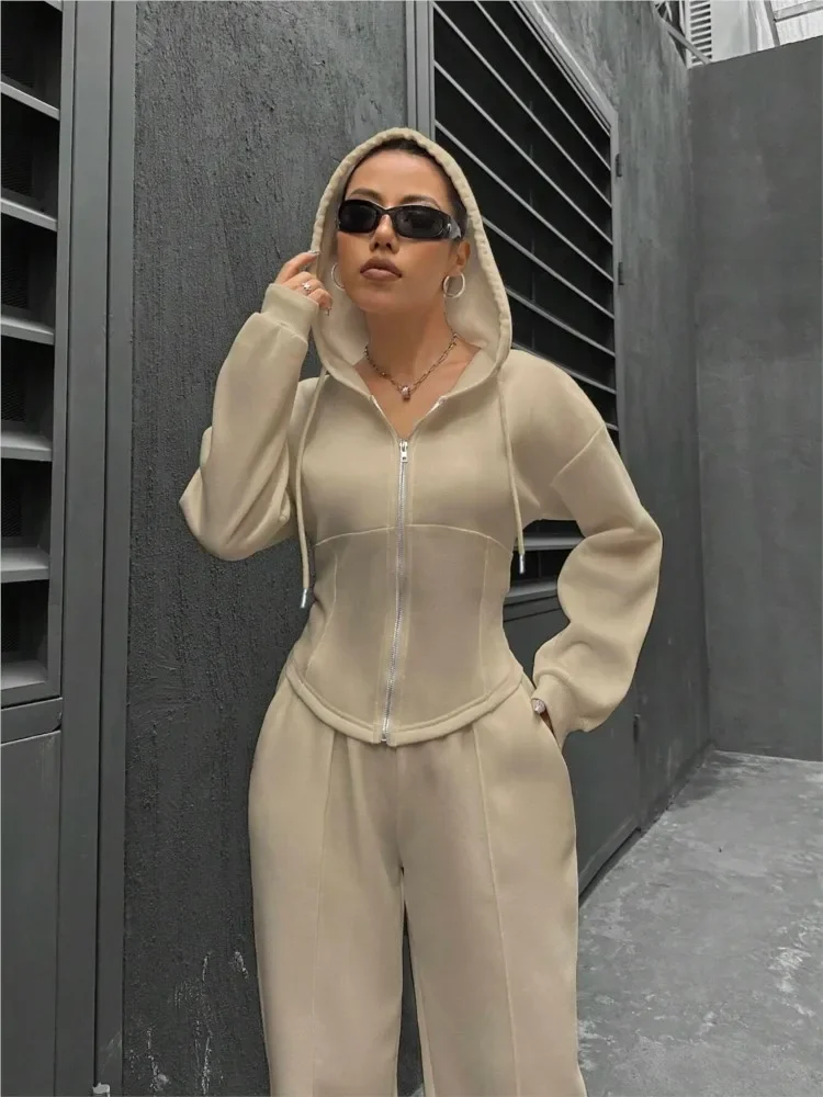 2024 Spring Autumn New Women's Clothing Two Piece Set Fashion Trend Hooded Cardigan Slim Fit Casual Two Piece Set For Women
2024 Spring Autumn New Women's Clothing Two Piece Set Fashion Trend Hooded Cardigan Slim Fit Casual Two Piece Set For Women