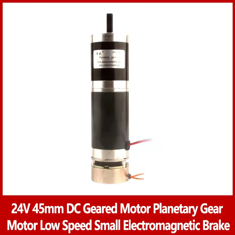 24V 45mm DC Geared Motor Planetary Gear High Torque Motor Low Speed Small Electromagnetic Brake
24V 45mm DC Geared Motor Planetary Gear High Torque Motor Low Speed Small Electromagnetic Brake