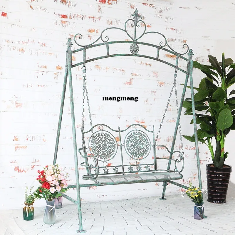 Balcony villa terrace garden decoration old wrought iron outdoor courtyard double swing rocking chair
Balcony villa terrace garden decoration old wrought iron outdoor courtyard double swing rocking chair