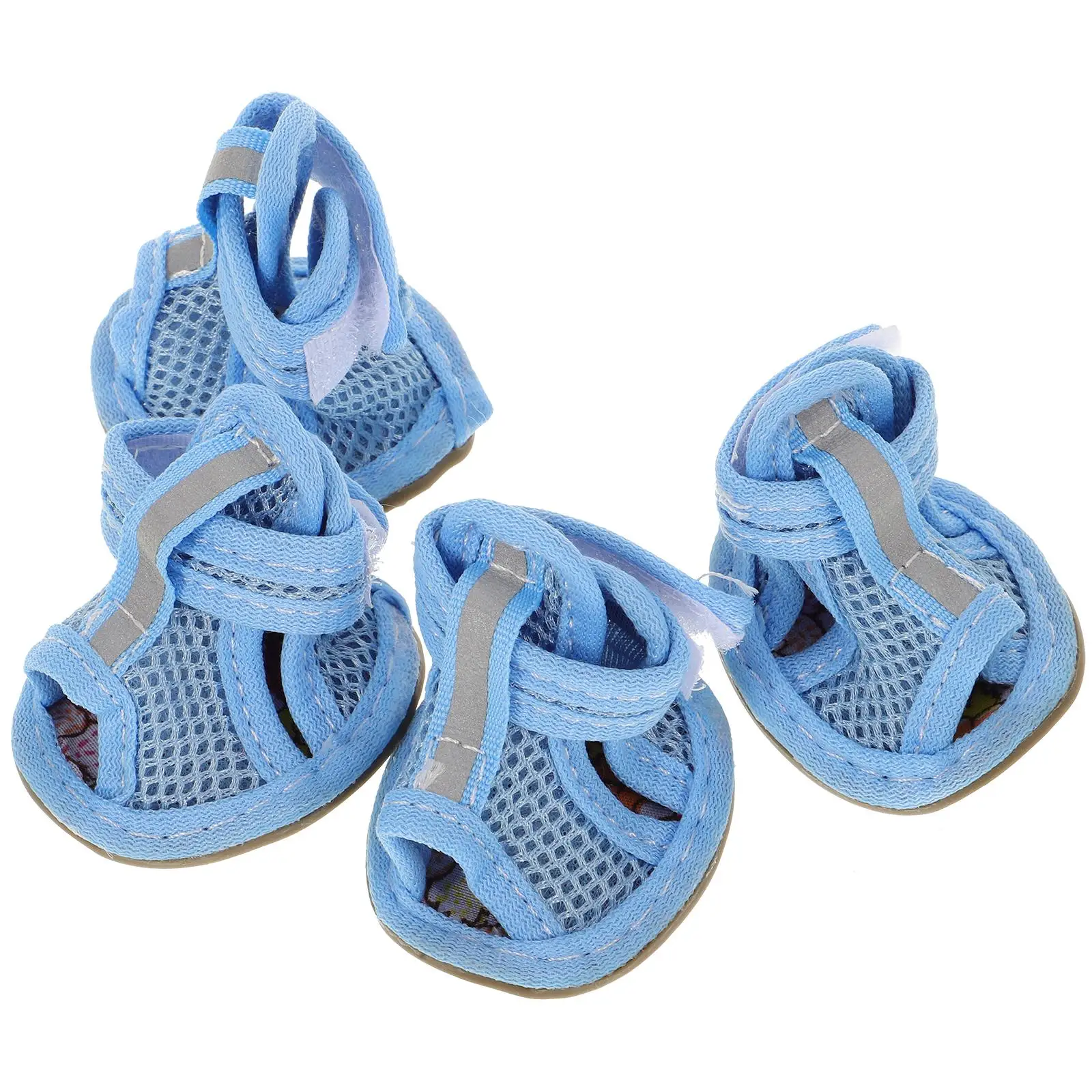4 Pcs Small Dog Shoes Pet Sandals Sneakers Breathable Anti-slip Boots for Hot Pavement
4 Pcs Small Dog Shoes Pet Sandals Sneakers Breathable Anti-slip Boots for Hot Pavement