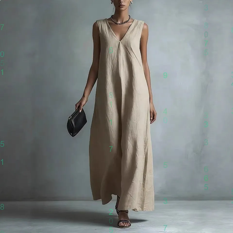 Women's V Neck Sleeveless Cotton Linen Dress Dresses Spring Summer Casual Elegant Flowy Midi Dress
Women's V Neck Sleeveless Cotton Linen Dress Dresses Spring Summer Casual Elegant Flowy Midi Dress