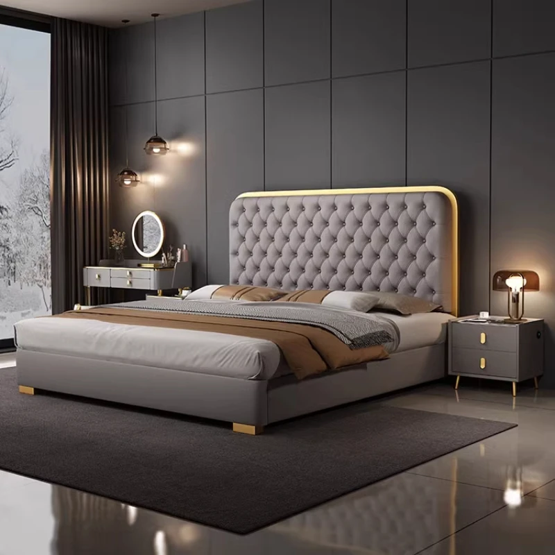 Luxury Frame Double Bed High Headboard Design Twin King Size Wood Double Bed Twin Modern Letto Matrimoniale Bedroom Furniture
Luxury Frame Double Bed High Headboard Design Twin King Size Wood Double Bed Twin Modern Letto Matrimoniale Bedroom Furniture