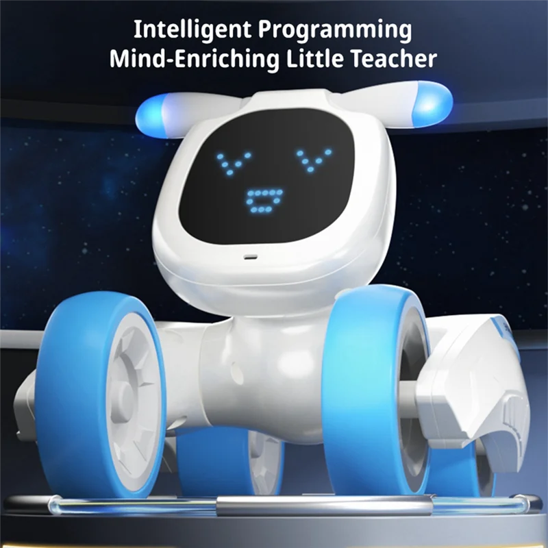 A87ismart Robot Puppy Dog RC Robot Dance Interactive Pet Program Robot Dog For Kids Gift Smart Robot Puppy Dog Blue
A87ismart Robot Puppy Dog RC Robot Dance Interactive Pet Program Robot Dog For Kids Gift Smart Robot Puppy Dog Blue