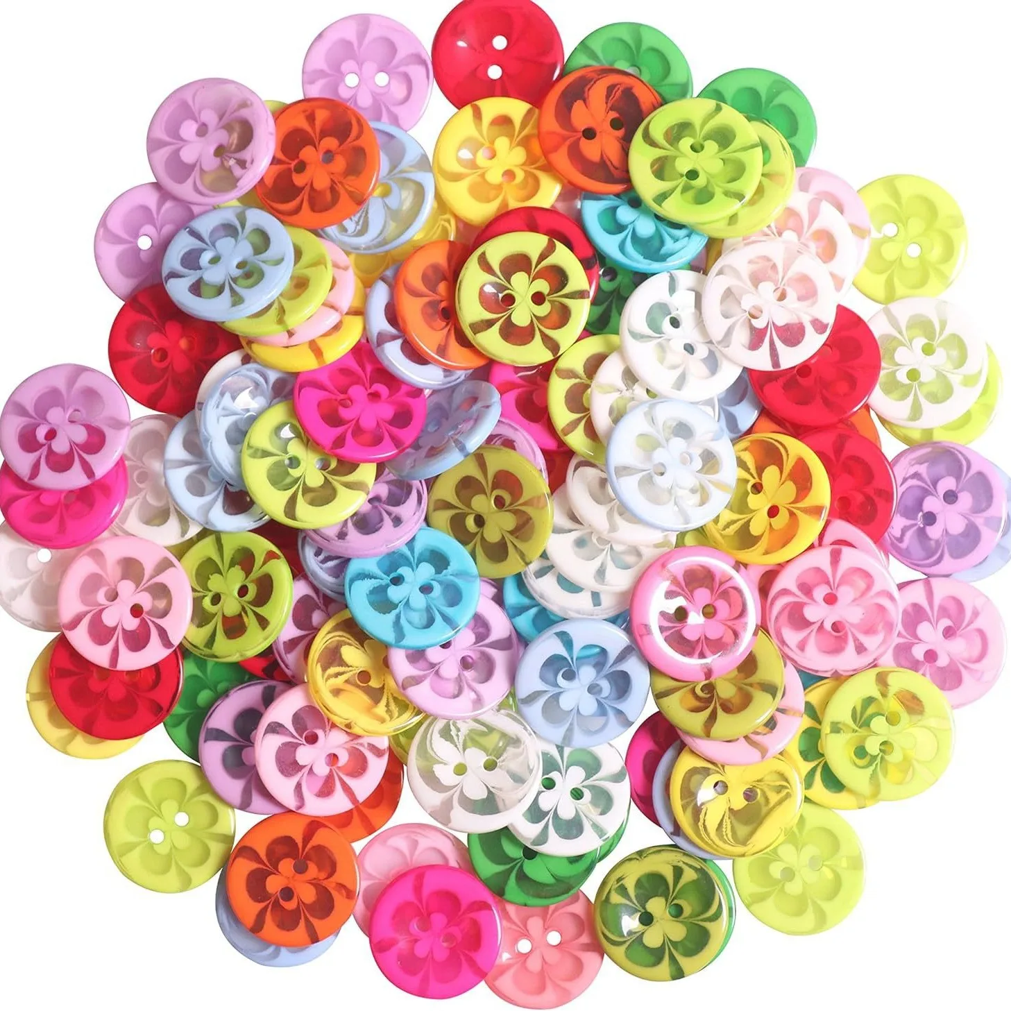 100PCS 0.78inch/20mm 2-Hole Transparent Flower Pattern Resin Buttons,Colors Mixed Button For DIY Clothing,Handmade Craft,Dolls
100PCS 0.78inch/20mm 2-Hole Transparent Flower Pattern Resin Buttons,Colors Mixed Button For DIY Clothing,Handmade Craft,Dolls