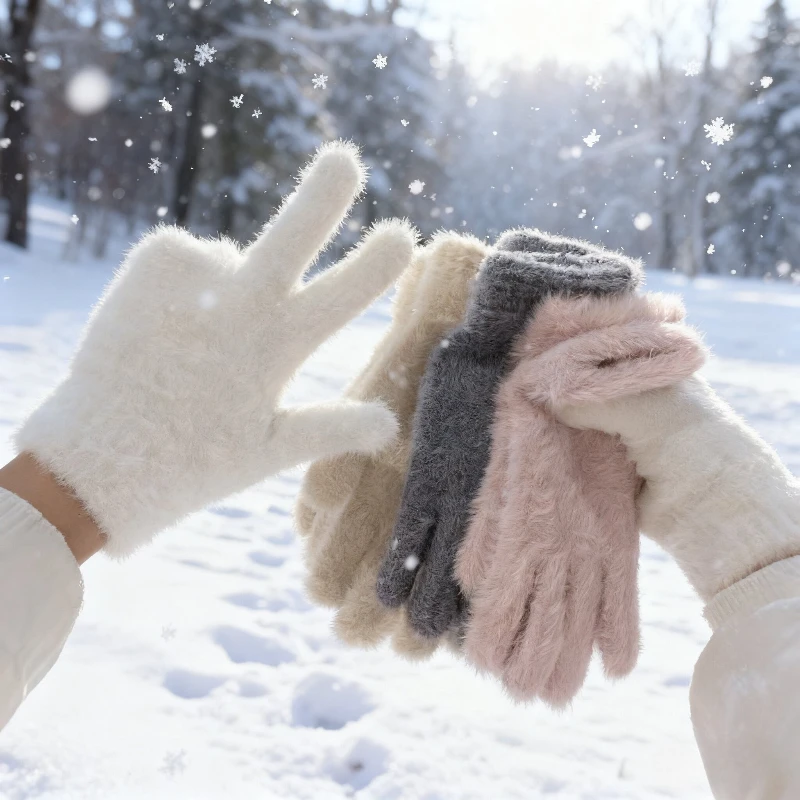 2025 New Rabbit Hair Plush Gloves Ins Women's Winter with Velvet Warmth and Cute Finger Protection
2025 New Rabbit Hair Plush Gloves Ins Women's Winter with Velvet Warmth and Cute Finger Protection