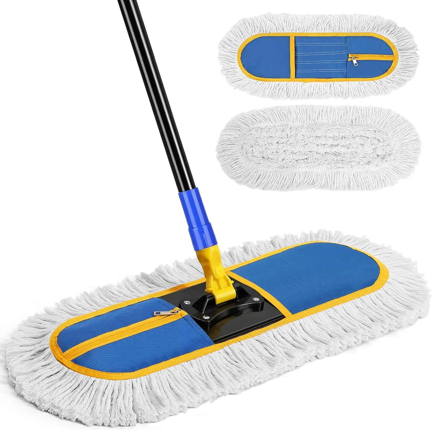 Commercial Dust Mop for Floor Cleaning - 16 Inch Blue, 2 Washable Pads, Hardwood Vinyl Laminate, Industrial Wet Dry Broom
Commercial Dust Mop for Floor Cleaning - 16 Inch Blue, 2 Washable Pads, Hardwood Vinyl Laminate, Industrial Wet Dry Broom