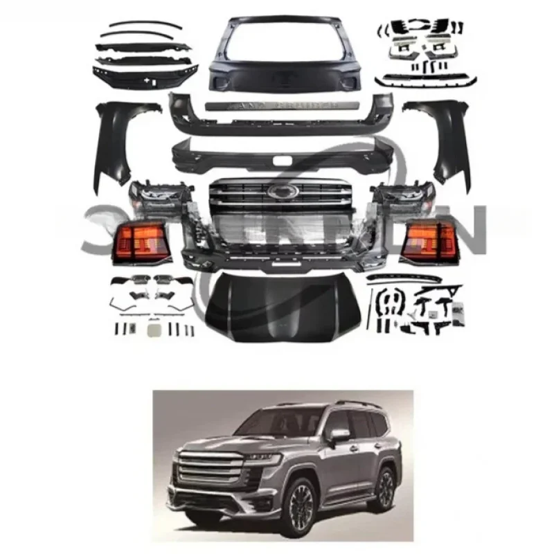 High Quality PP+ABS Full External Body Kit For LC200 2008-2021 Upgrade To LC300
High Quality PP+ABS Full External Body Kit For LC200 2008-2021 Upgrade To LC300