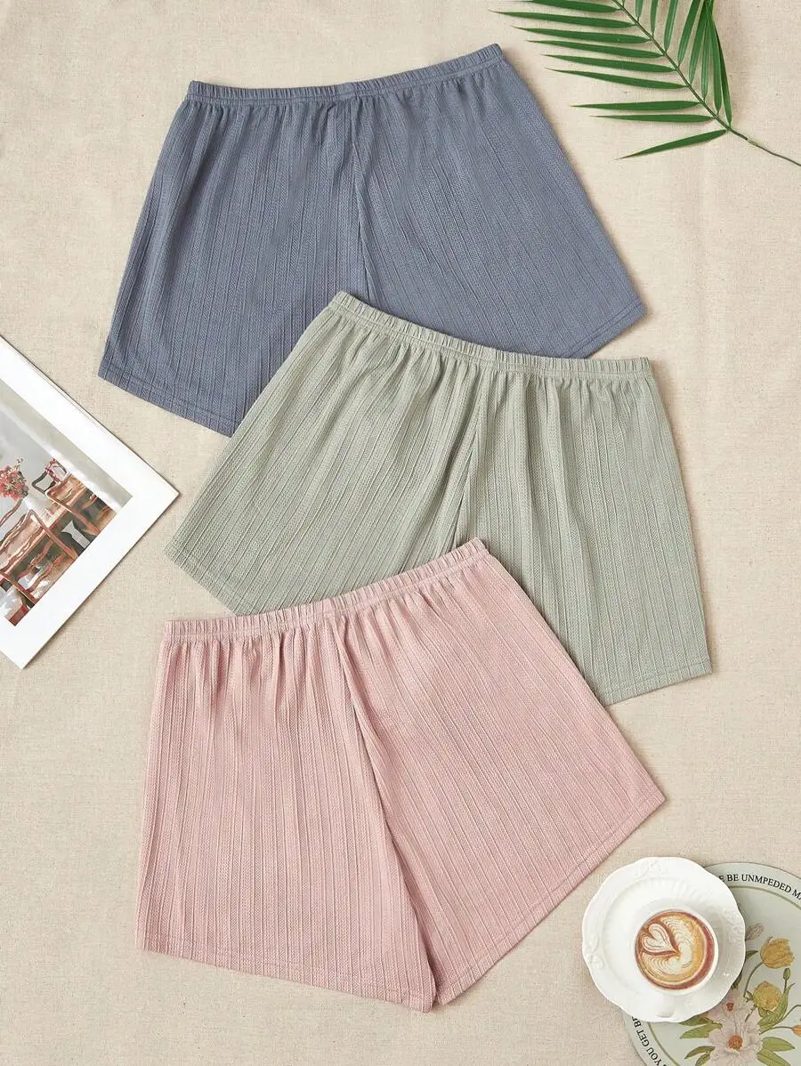 Solid Jacquard Lounge Sleep Shorts 3-Piece Set For Women
Solid Jacquard Lounge Sleep Shorts 3-Piece Set For Women