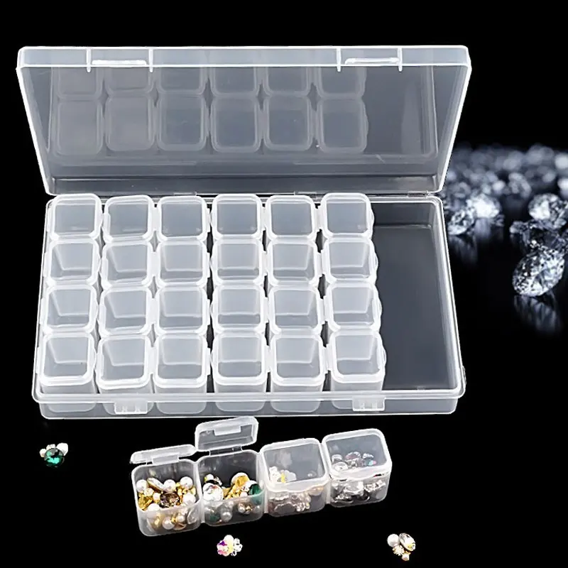 28Girds Separate Opening Storage Box Beads Ring Pendant Box for Nail Art Diamond Accessories Container Boxes Nail Manicure Tools
28Girds Separate Opening Storage Box Beads Ring Pendant Box for Nail Art Diamond Accessories Container Boxes Nail Manicure Tools