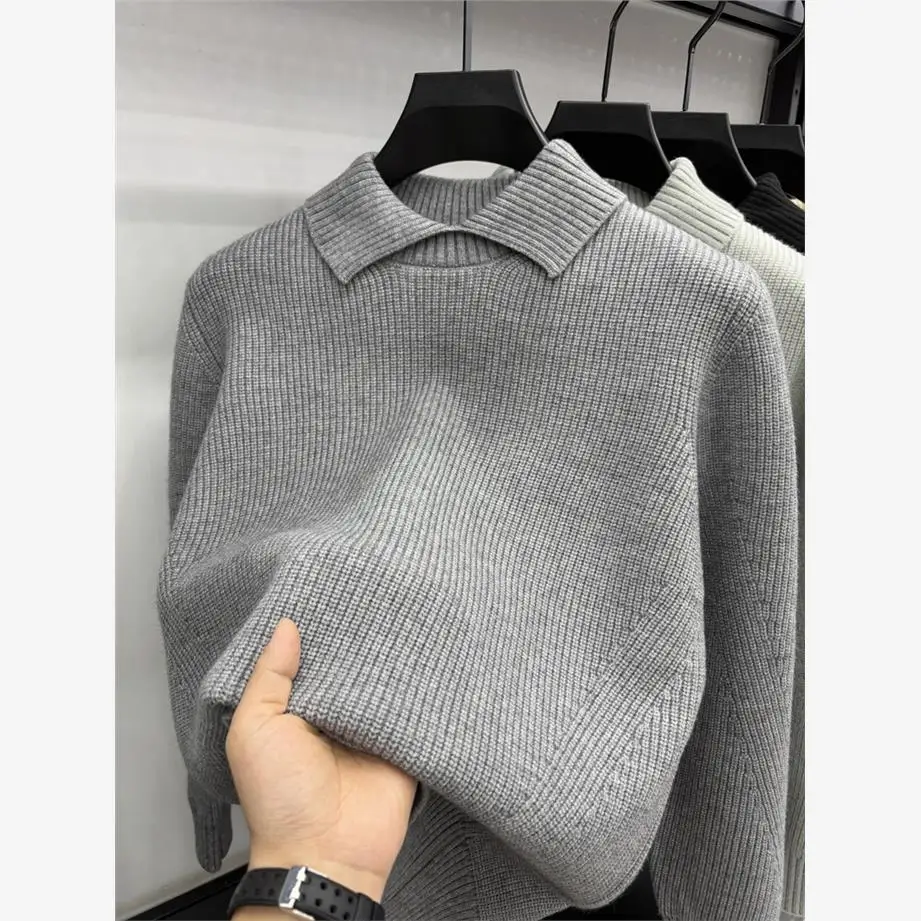 Мужской трикотажный свитер с воротником, имитация двухслойного, из мягкой смеси полиэстера и нейлона, длинный рукав...
Мужской трикотажный свитер с воротником, имитация двухслойного, из мягкой смеси полиэстера и нейлона, длинный рукав...