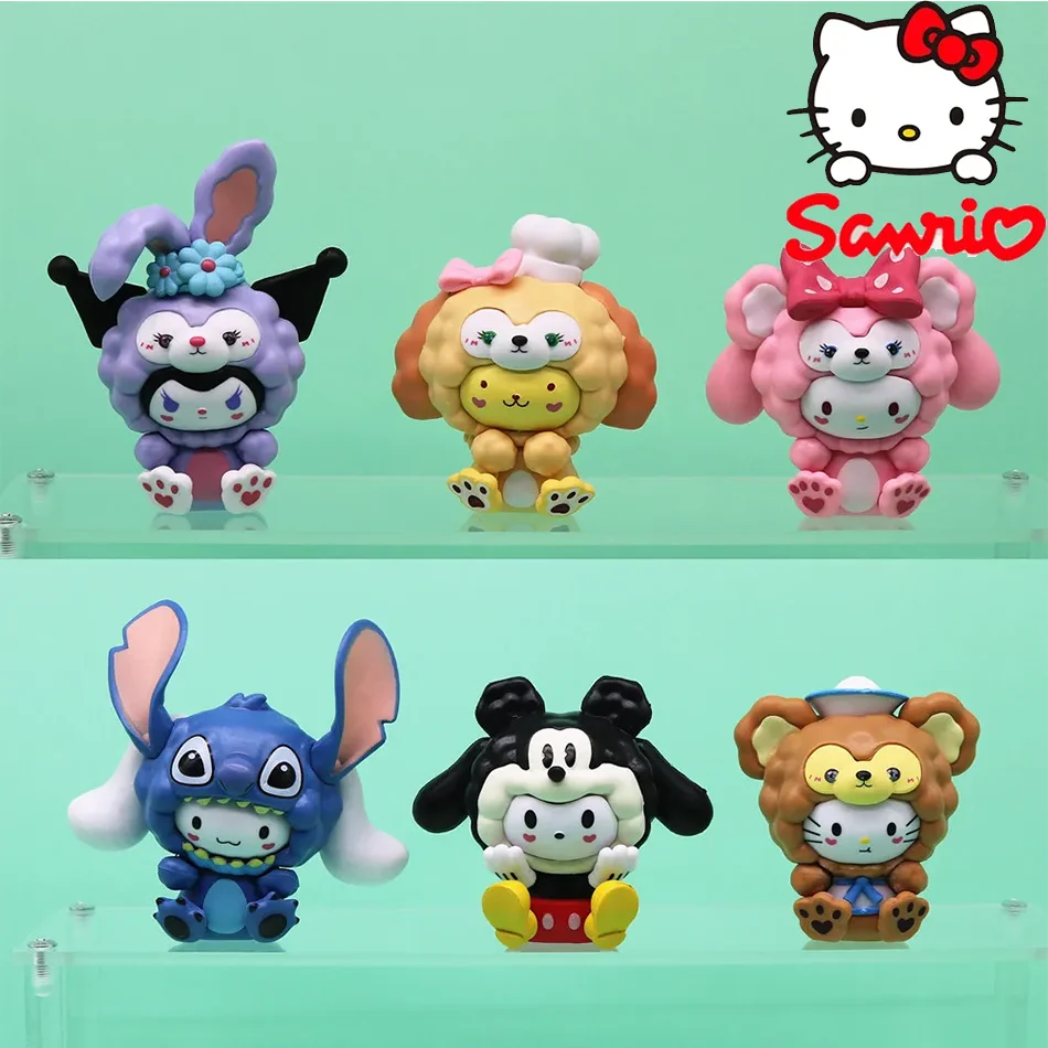 Sanrio Anime Figure Hello Kitty My Melody Cross Dress Stitch Kawaii Cinnamoroll Kuromi Doll Action Decorate Toys Gifts Kids
Sanrio Anime Figure Hello Kitty My Melody Cross Dress Stitch Kawaii Cinnamoroll Kuromi Doll Action Decorate Toys Gifts Kids