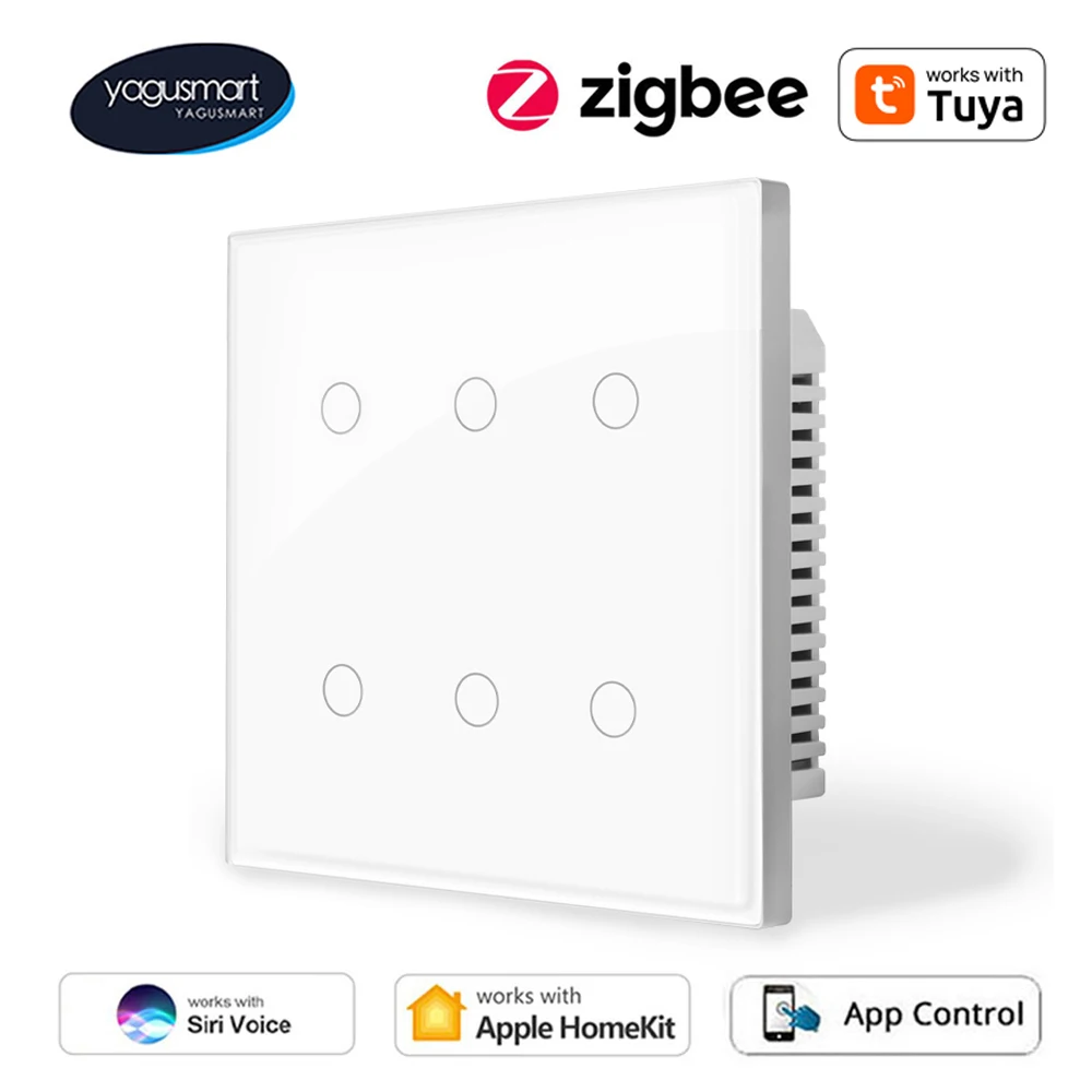 Yagusmart Tuya 6 Gang Zigbee Smart Wall Light Switch 4x4 Neutral Required Glass Panel Sensitive Touch Homekit Switch AlexaGoogle
Yagusmart Tuya 6 Gang Zigbee Smart Wall Light Switch 4x4 Neutral Required Glass Panel Sensitive Touch Homekit Switch AlexaGoogle