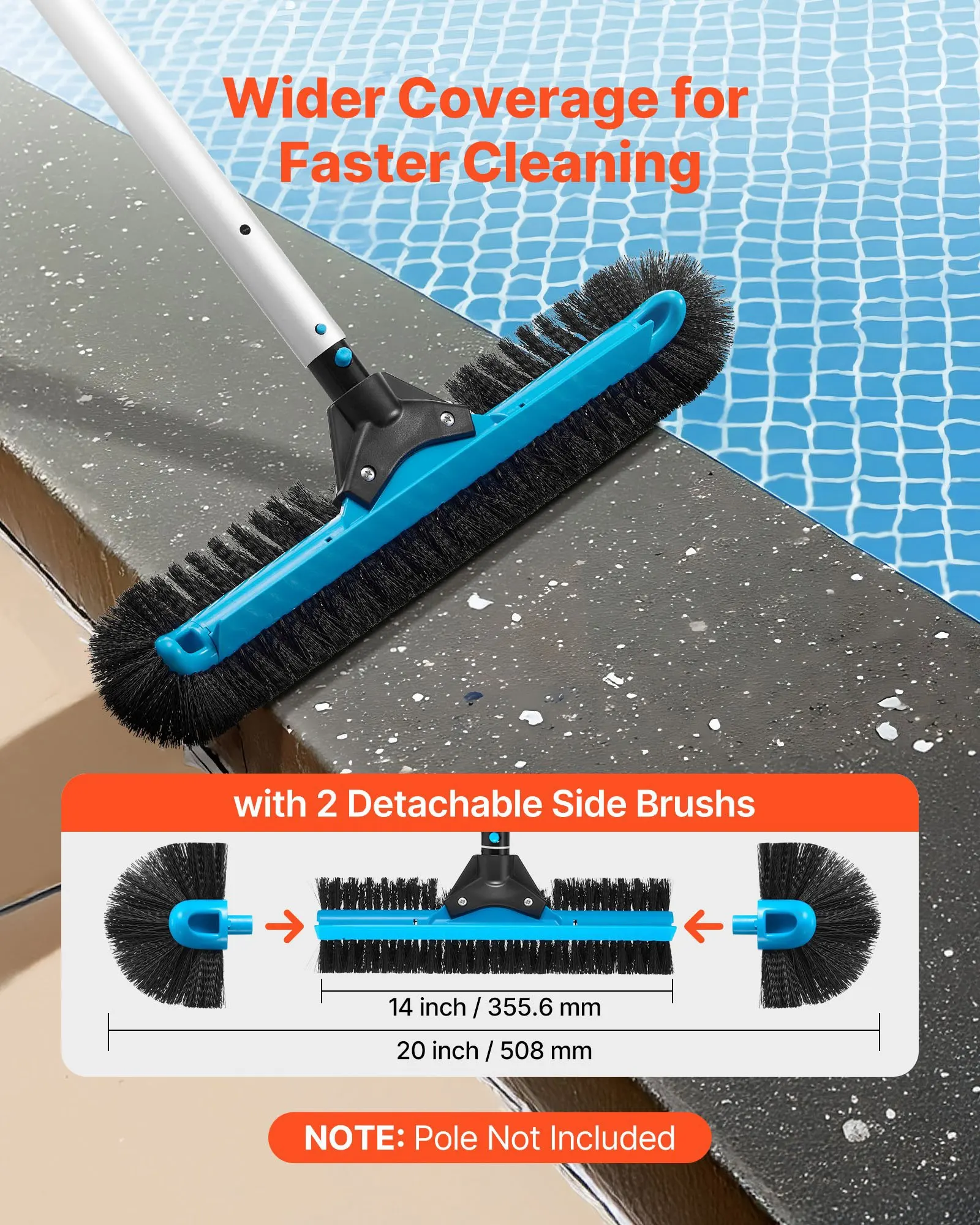 Pool Brush Head, 20 Inch Scrub Brushes with Nylon Bristles and Aluminum Pole Connector, Heavy Duty Curved Brush Head for Clea
Pool Brush Head, 20 Inch Scrub Brushes with Nylon Bristles and Aluminum Pole Connector, Heavy Duty Curved Brush Head for Clea
