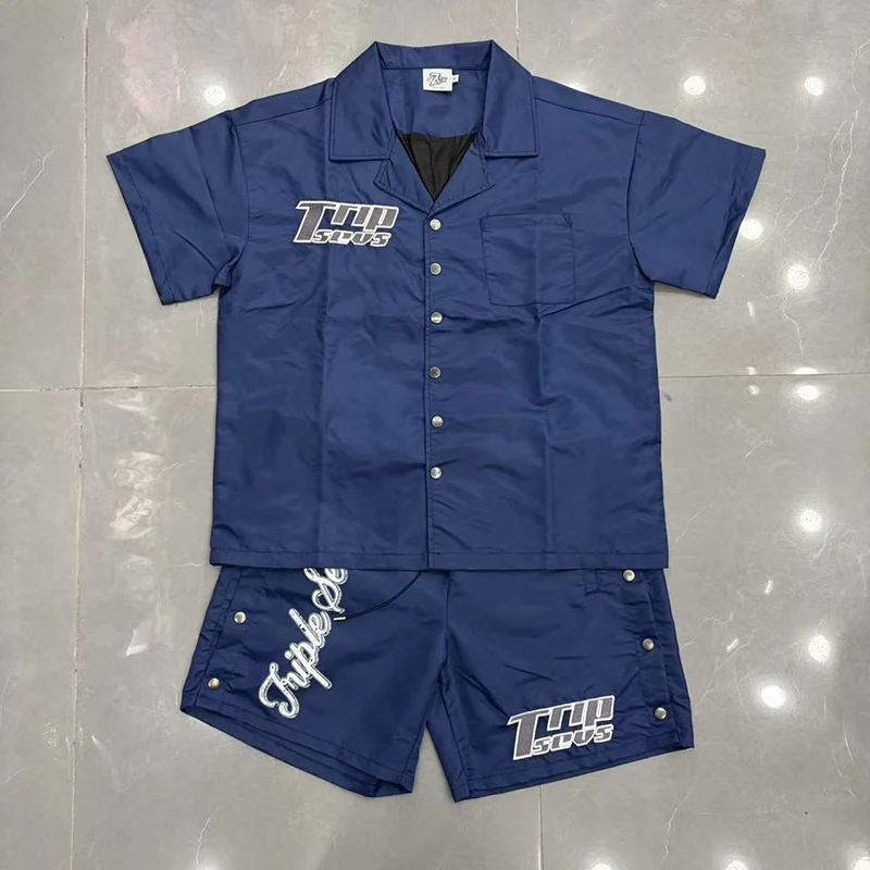 TRIPLE SEVENS Niche American High Street Streetwear Summer Casual Letter Embroidery Print Short Sleeve Shirt Set
TRIPLE SEVENS Niche American High Street Streetwear Summer Casual Letter Embroidery Print Short Sleeve Shirt Set