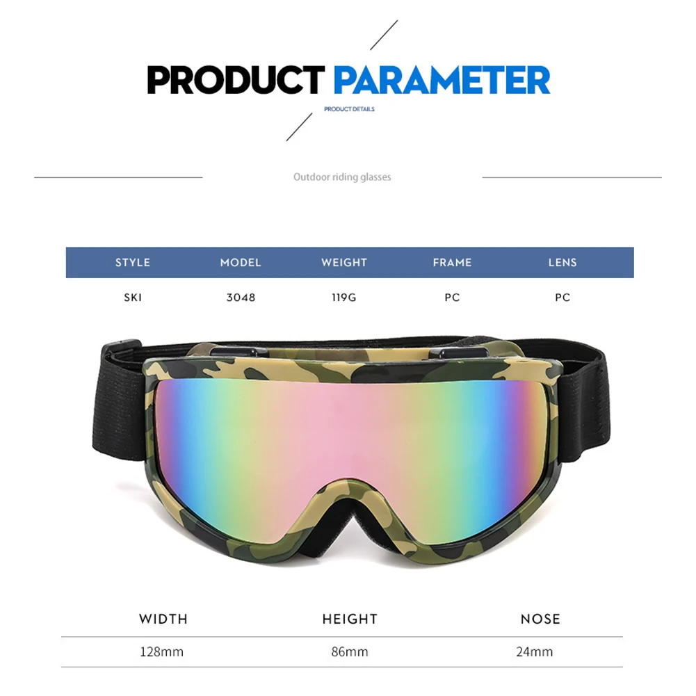 Large Frame Ski Goggles with Colorful Lens Anti-Collision Anti-Glare Lens Outdoor Sport Snow Snowboard for Snowboarding Skiing
Large Frame Ski Goggles with Colorful Lens Anti-Collision Anti-Glare Lens Outdoor Sport Snow Snowboard for Snowboarding Skiing