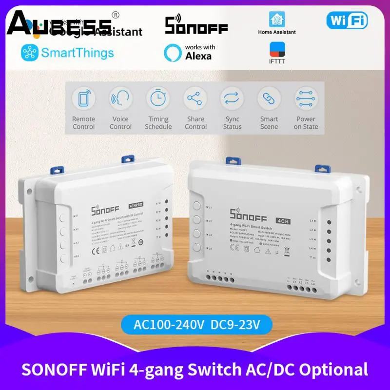 Новый SONOFF 4CH R3 4CH PRO R3 4-панельный интеллектуальный переключатель Wi-Fi с радиочастотным управлением Самоблокирующаяся блокировка Inching 3 Working Mode EWelink APP
Новый SONOFF 4CH R3 4CH PRO R3 4-панельный интеллектуальный переключатель Wi-Fi с радиочастотным управлением Самоблокирующаяся блокировка Inching 3 Working Mode EWelink APP