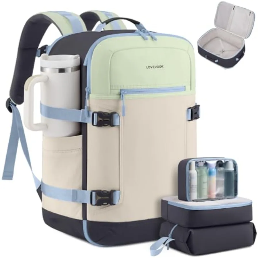 50L Travel Backpack for Women and Men, Airline Approved Carry On Backpack with 3 Packing Cubes, TSA Personal Item Bag, Waterpro
50L Travel Backpack for Women and Men, Airline Approved Carry On Backpack with 3 Packing Cubes, TSA Personal Item Bag, Waterpro