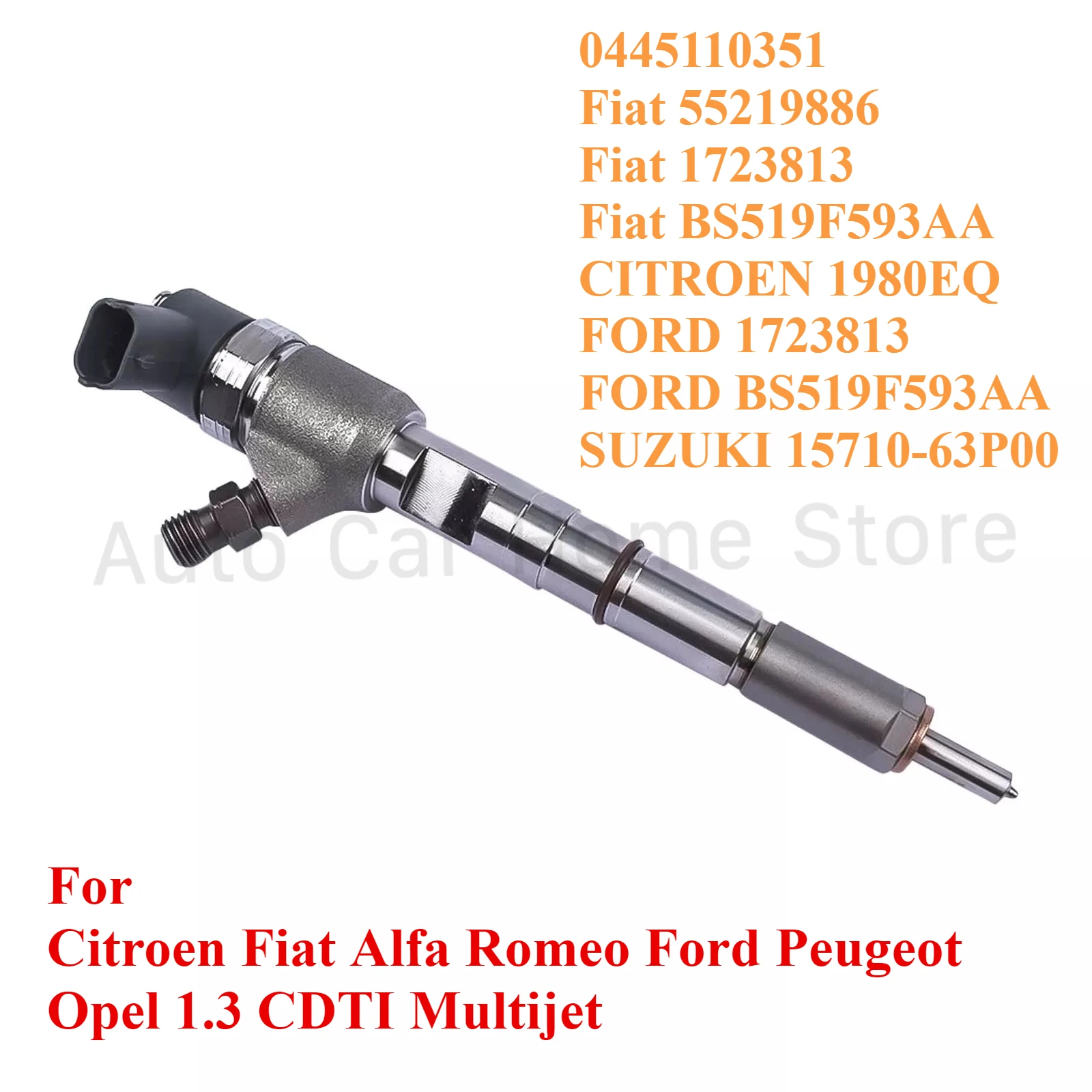 New 0445110351 Diesel Fuel Injector for Fiat 500 PANDA DOBLO PUNTO Ford VAUXHALL OPEL COMBO 1.3D 55219886
New 0445110351 Diesel Fuel Injector for Fiat 500 PANDA DOBLO PUNTO Ford VAUXHALL OPEL COMBO 1.3D 55219886
