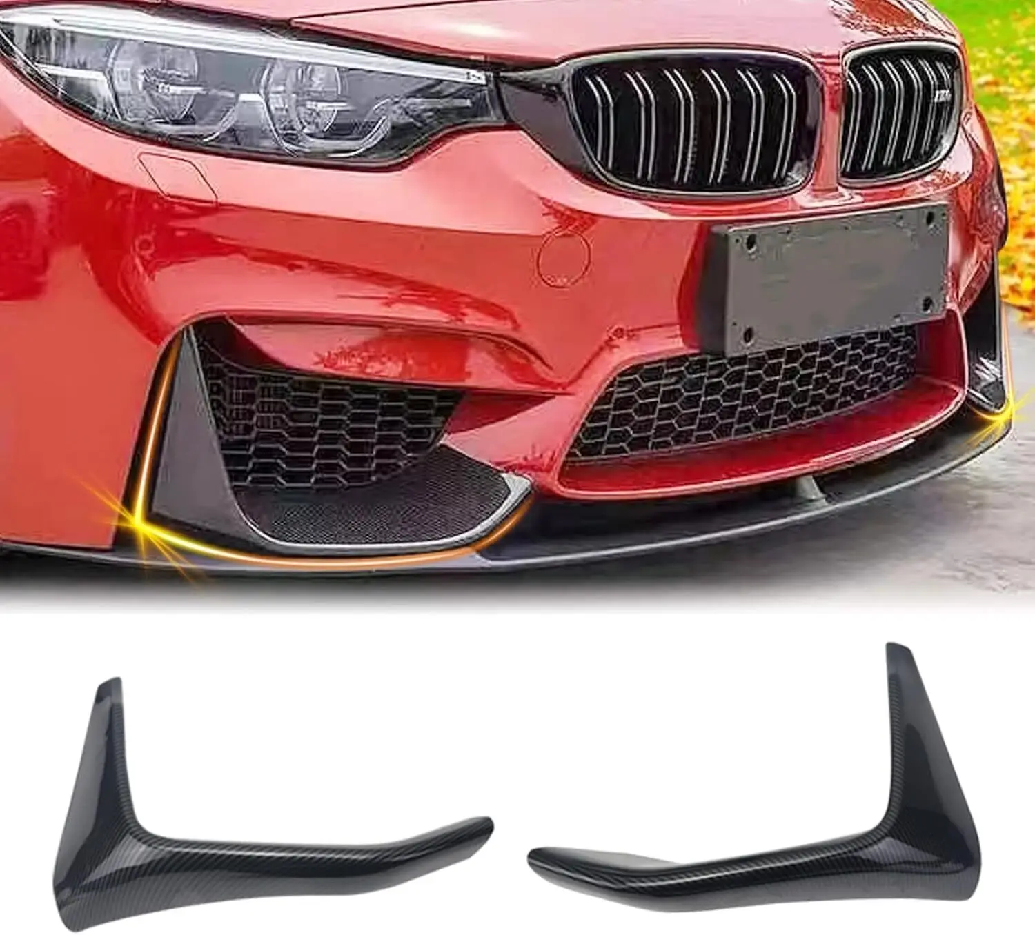 Карбоновая краска для BMW F80 M3 F82 F83 M4 2015-2019, пара разветвителей для переднего бампера
Карбоновая краска для BMW F80 M3 F82 F83 M4 2015-2019, пара разветвителей для переднего бампера