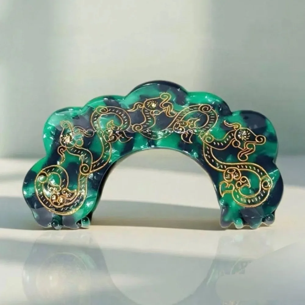 Chinese Style Chinese Style Shark Clip Acetic Acid Exquisite Dragon Pattern Hair Claw Hair Catches Elegant
Chinese Style Chinese Style Shark Clip Acetic Acid Exquisite Dragon Pattern Hair Claw Hair Catches Elegant