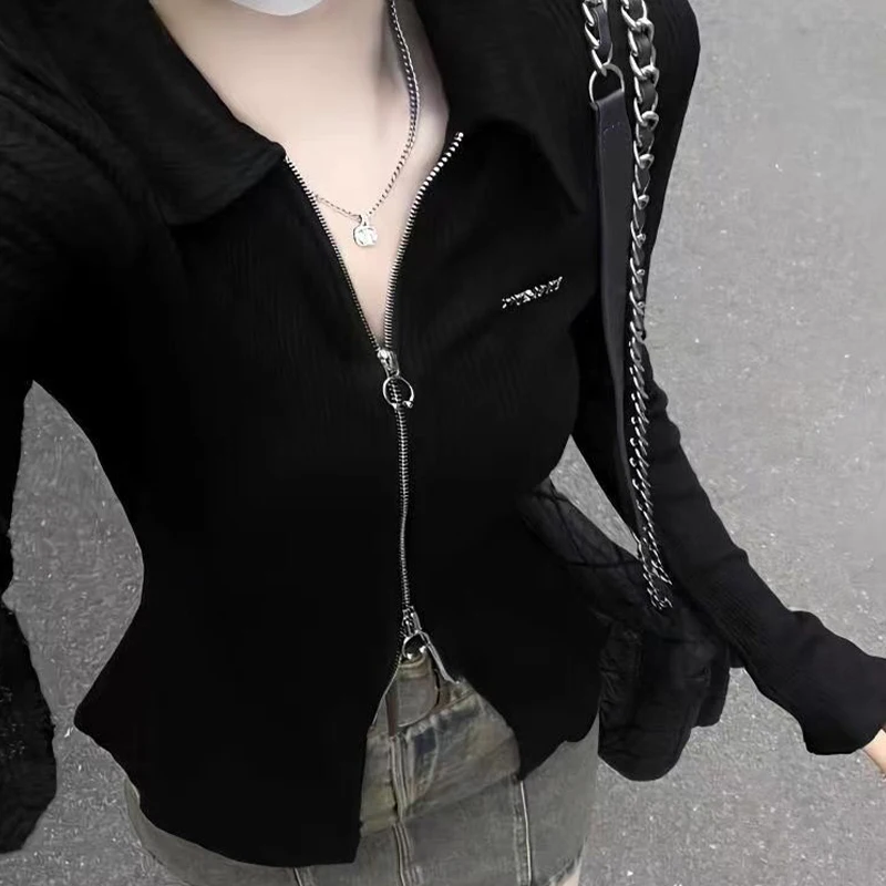 Spring Long Sleeve Zipper Cardigan Tees Cyber Grunge Letters Print Tops Korean Club Streetwear Y2K Aesthetic T-shirt Clothes
Spring Long Sleeve Zipper Cardigan Tees Cyber Grunge Letters Print Tops Korean Club Streetwear Y2K Aesthetic T-shirt Clothes