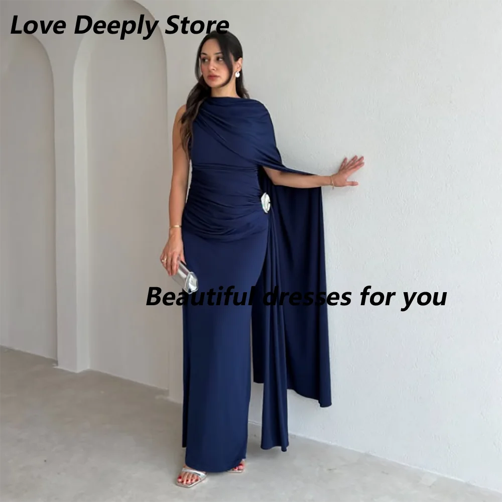Customized Chiffon Navy Blue Handmade Flowers One Shoulder Pleated Straight Evening Dresses Half Sleeves Ankle Length Prom Gown
Customized Chiffon Navy Blue Handmade Flowers One Shoulder Pleated Straight Evening Dresses Half Sleeves Ankle Length Prom Gown