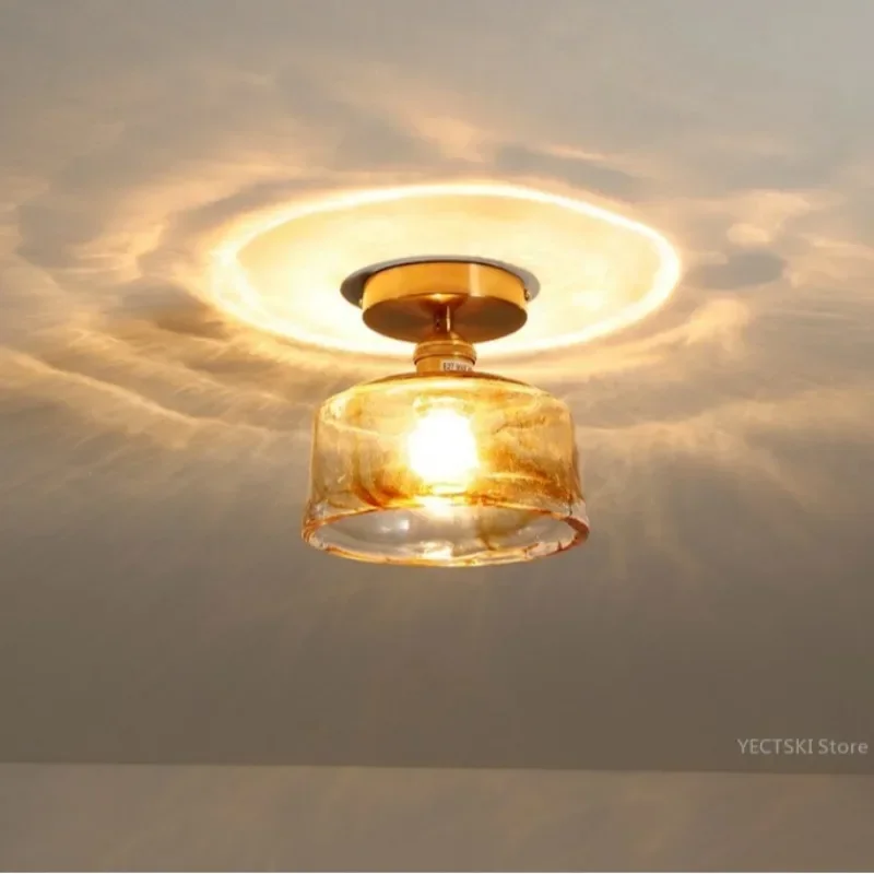 GHEUVNJ Nordic glass ceiling light, light luxury corridor corridor light, entrance foyer light, Japanese retro brass table lamp
GHEUVNJ Nordic glass ceiling light, light luxury corridor corridor light, entrance foyer light, Japanese retro brass table lamp