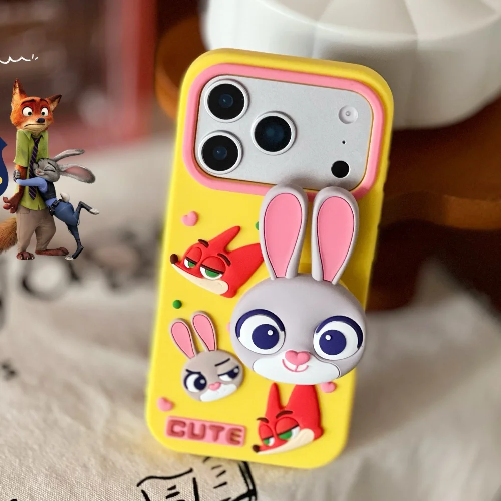 Cartoon Stand Holder Phone Case for IPhone 17 Pro Max Silicone Case 15 Plus 16e 17 12 13 14 Pro Color Collision Judy Phone Case
Cartoon Stand Holder Phone Case for IPhone 17 Pro Max Silicone Case 15 Plus 16e 17 12 13 14 Pro Color Collision Judy Phone Case