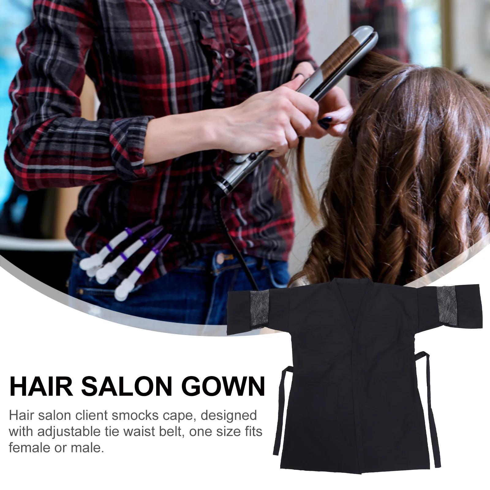 Salon Client Gown Cape Hair Salon Gown Long Sleeve Black Bath Robes Guest Cloth Spa Hairdressing Clothes Adjustable Tie Waist
Salon Client Gown Cape Hair Salon Gown Long Sleeve Black Bath Robes Guest Cloth Spa Hairdressing Clothes Adjustable Tie Waist
