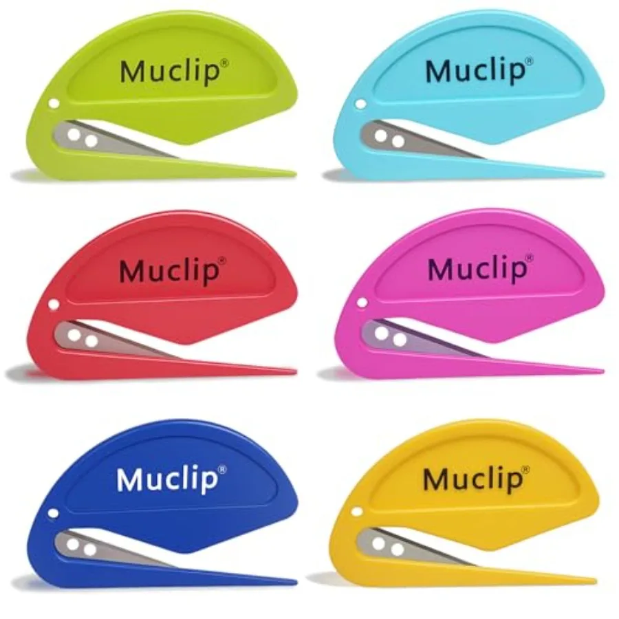 6 Pack Safety Letter Opener - Ergonomic ABS Grip with Hidden Stainless Steel Blade Fast Slitter for Envelopes Mail Packages Ide
6 Pack Safety Letter Opener - Ergonomic ABS Grip with Hidden Stainless Steel Blade Fast Slitter for Envelopes Mail Packages Ide