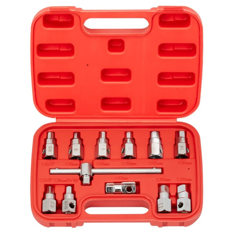 12pcs Universal Car Oil Drain Plug Key Set Square Hex Head Oil Pan Screw Removal Socket Wrench Tool Kit for Crankshaft Repair
12pcs Universal Car Oil Drain Plug Key Set Square Hex Head Oil Pan Screw Removal Socket Wrench Tool Kit for Crankshaft Repair