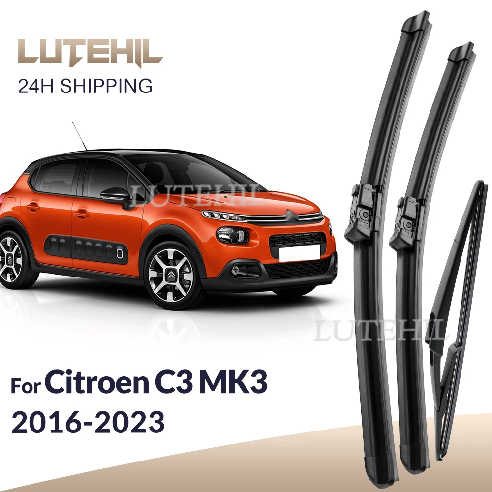 For Citroen C3 MK3 SX SY 2016-2023 2017 2018 2019 Wiper Front&Rear Wiper Blades Windshield Windscreen Window Brushes 26"+16"+12"
For Citroen C3 MK3 SX SY 2016-2023 2017 2018 2019 Wiper Front&Rear Wiper Blades Windshield Windscreen Window Brushes 26"+16"+12"