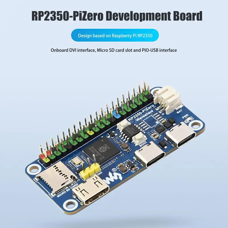 Raspberry Pi Pico 2 Development Board with RP2350B, 16M Flash & DVI PIO-USB Connectivity
Raspberry Pi Pico 2 Development Board with RP2350B, 16M Flash & DVI PIO-USB Connectivity