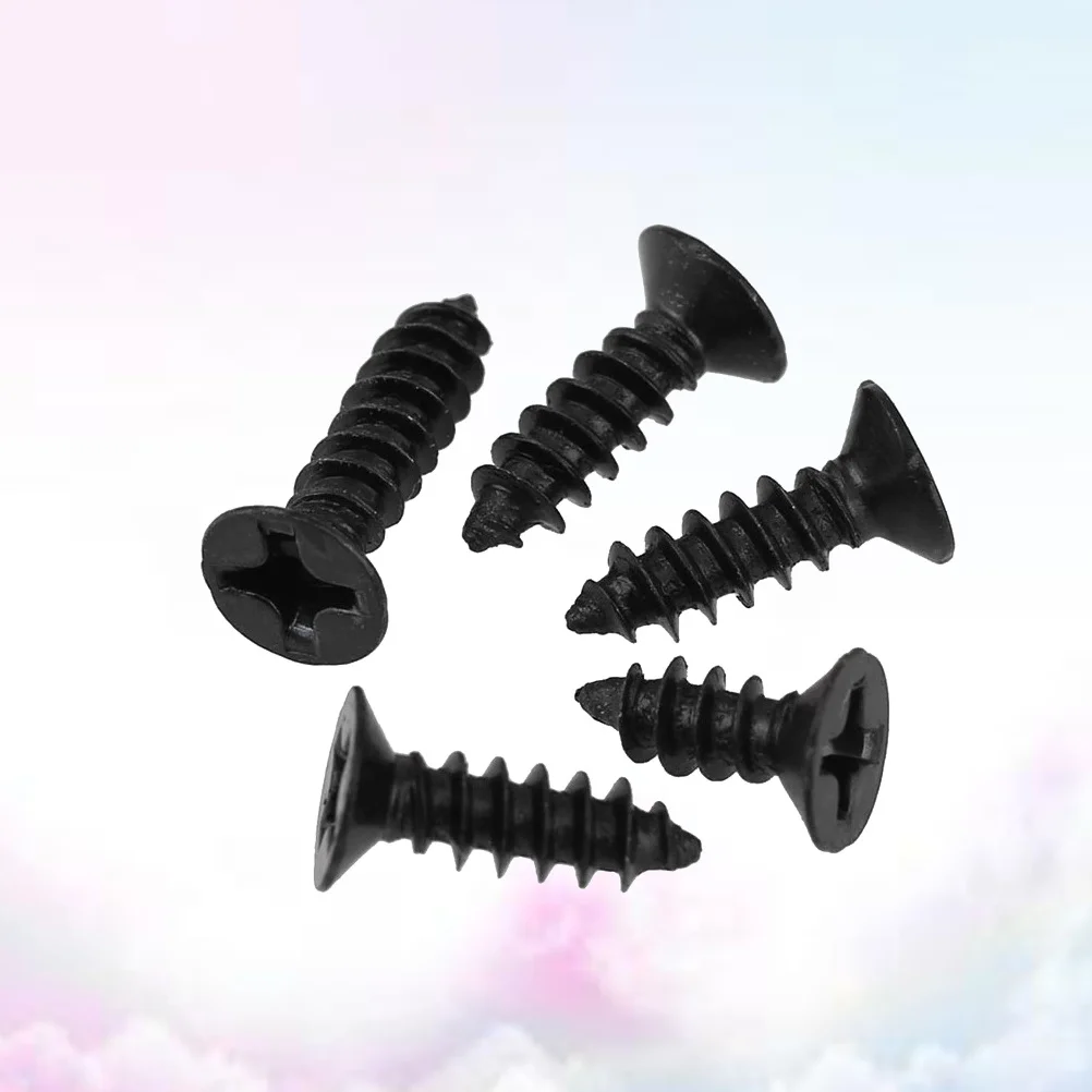 100pcs Self-Tapping Screws 25Mm Black Stainless Steel Flat Head For Floorboard Wood Metal Plastic Fastening Cross Countersunk
100pcs Self-Tapping Screws 25Mm Black Stainless Steel Flat Head For Floorboard Wood Metal Plastic Fastening Cross Countersunk