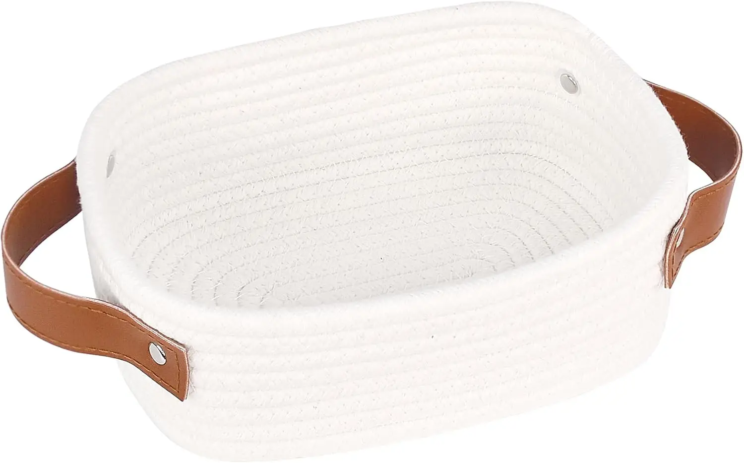Small Rope Woven Storage Basket, Cute Shelf Organizer Bin for Nursery, Living Room, Bathroom, White, XS
Small Rope Woven Storage Basket, Cute Shelf Organizer Bin for Nursery, Living Room, Bathroom, White, XS